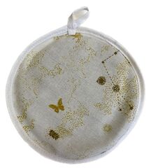 Прихватка рогожка круглая