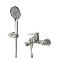 Cezares STYLUS-VD-IN STYLUS-VD-IN Смеситель для ванны и душа однорычажный в комплекте с ручным душем, шлангом и держателем, сатин фото