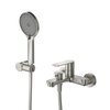 Cezares STYLUS-VD-IN STYLUS-VD-IN Смеситель для ванны и душа однорычажный в комплекте с ручным душем, шлангом и держателем, сатин
