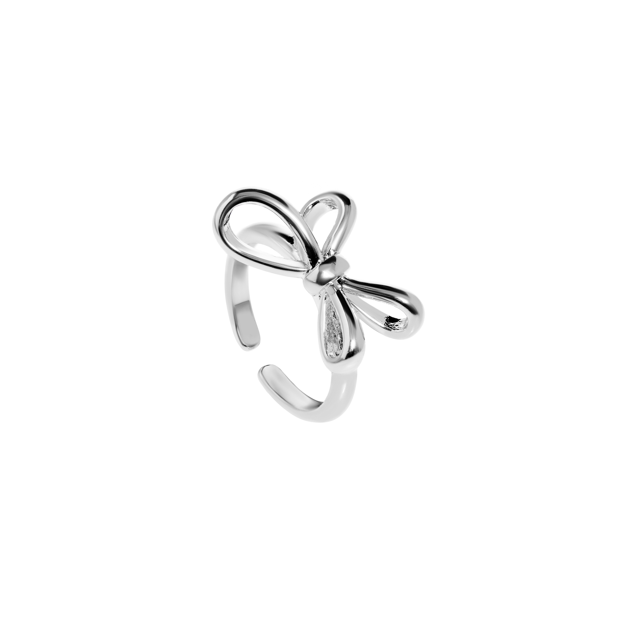 Silver bow ring discount