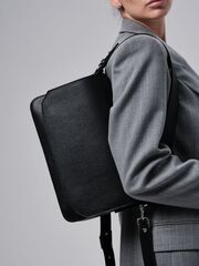 Сумка кожаная на плечо черная