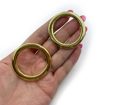 Кольцо желтое золото 34 мм (пластик)
