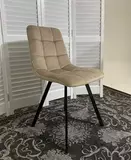 фото 4 Стул CHILLI SQUARE BLUVEL-40 бежевый, велюр / черный каркас М-City на profcook.ru