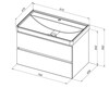 Aquanet 308334 Тумба Вега 80 2 ящ. цв.белый глянец (308334)
