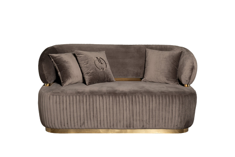 Диван двухместный 170x88x86см Garda Decor Glarus коричневый 102AN-DIV-1302-KOR