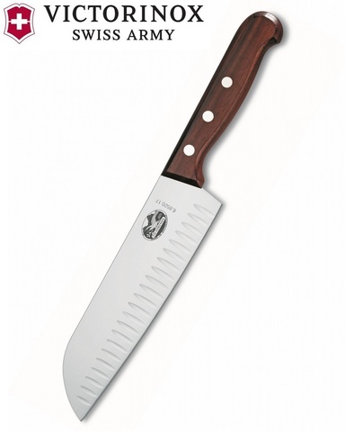 Нож  кухонный Victorinox Rosewood сантоку, 17 sm, Brown (6.8520.17G)