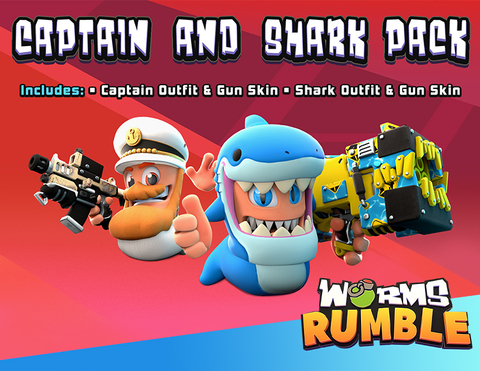 Worms Rumble - Captain & Shark Double Pack (для ПК, цифровой код доступа)