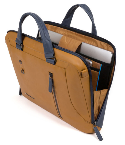 Сумка Piquadro Hakone CA3335S104/CUBL жёлтый/синий, кожа натуральная