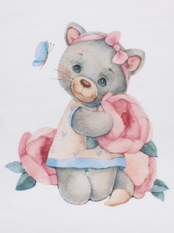 Трикотажная пеленка "Милая киска"