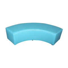 Банкетка полукруглая на каркасе (на опоре) голубой
