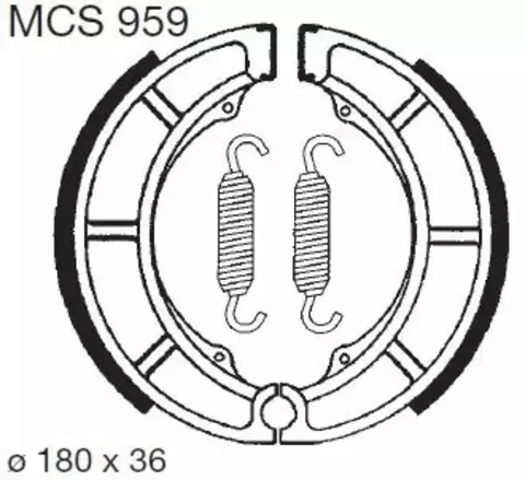 Колодки тормозные барабанные MCS959