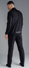 Беговой ветрозащитный костюм Nordski Motion Black-Light Blue с прямыми брюками