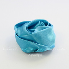 Роза атласная голубая 50 мм