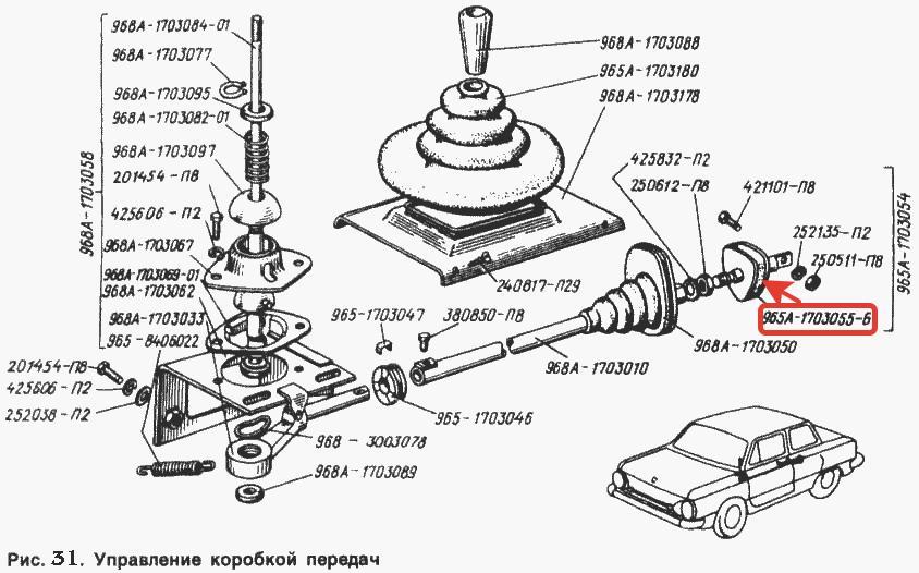 Кулиса КПП ЗАЗ 1102-03, 110308, Украина