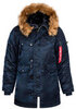 Куртка Аляска Женская - Alpha N-3B W Parka (синий/оранж - r.blue/orange)