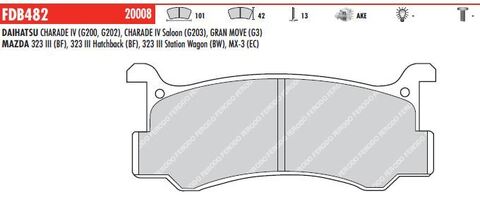 FDB482 Тормозные колодки дисковые OE 'PREMIER'