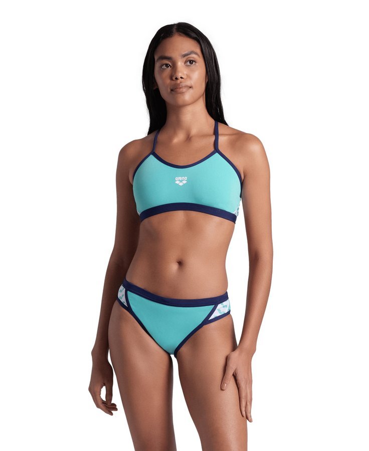 W Icons Bikini Cross Back Solid red-blue-cosmo