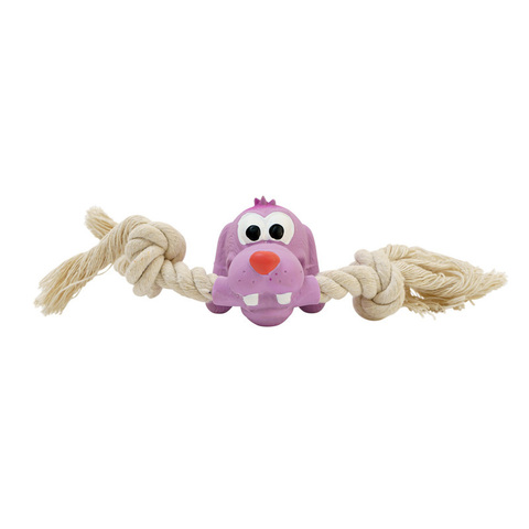 Игрушка Собака с канатом 19см