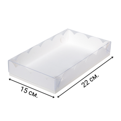 Коробочка для печенья 22х15х3.5 см белая