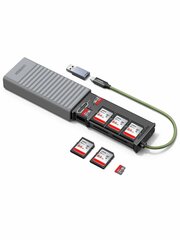 Чехол UGREEN CM856 (55899) Multi-function USB-A&USB-C&2×SD Card Slot&1×TF Card Slot Card Reader Case, серый