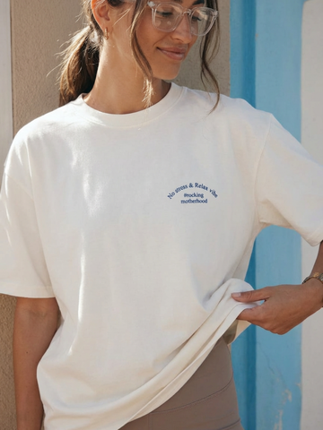 Футболка оверсайз женская белый NO STRESS