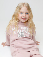 джемпер  для девочки  КР 302832/розовый лед к599