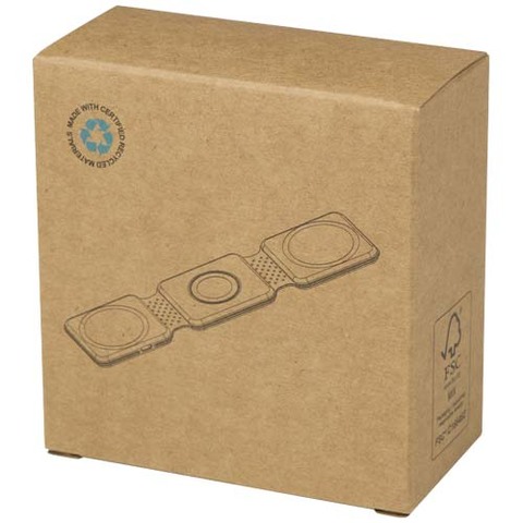 Складное беспроводное зарядное устройство Armus 3-в-1 из переработанной пластмассы мощностью 15 Вт