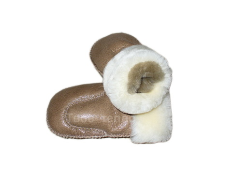 Детские варежки из дубленой кожи