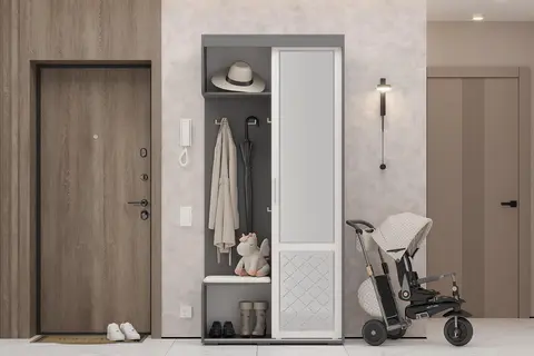 Прихожая Варда графит / белый