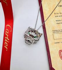 Колье с подвеской ПАНТЕРА PANTHERE крупная коллекция yellow/white VGOLD