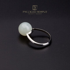 серебряное кольцо с нефритом