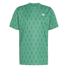 Теннисная футболка Adidas Club Climacool Graphic - semi court green/collegiate green