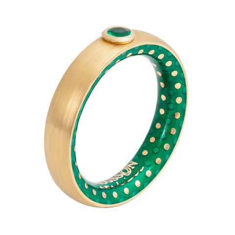 Кольцо с Изумрудом, Эмаль, R0177-03/1