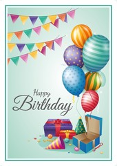 Açıqca\Открытки\Gift - Happy Birthday balloon