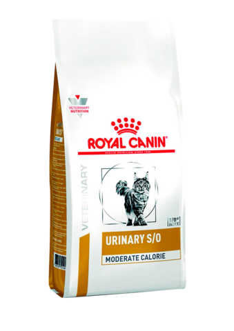 Корм Royal Canin Urinary S/O Moderate Calorie для кошек при МКБ, 7 кг