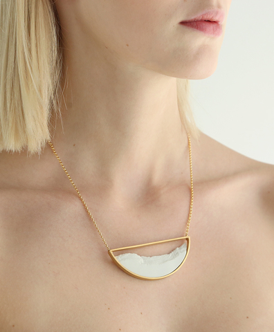 Колье SEMICIRCULAR GOLD WHITE