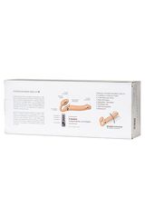 Телесный безремневой вибрострапон Silicone Bendable Strap-On M - 