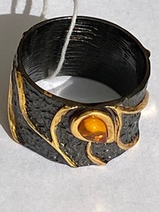 Тейма-черный (кольцо из серебра)