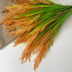 №2 Колосья пшеницы, искусственная зелень, цвет желто-зеленый, букет 43 см, набор 3 букета.