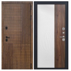 Купить Входная дверь термо Авеста - ФЛП 560 ПВХ белая вставка орех