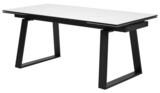 Стол VASTO 200 MARBLES KL-99 Белый мрамор матовый, итальянская керамика/ черный каркас