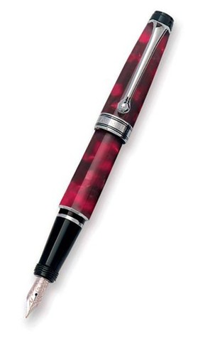 Ручка перьевая Aurora Optima Auroloide Mini, Marble Red CT, F (AU-996/CMX)