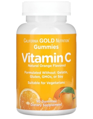 California Gold Nutrition, жевательные таблетки с витамином C, апельсиновый вкус, 90 жевательных таблеток