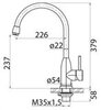 BelBagno BB-LAM09B-IN Смеситель для кухни, нержавеющая сталь, исполнение сатин