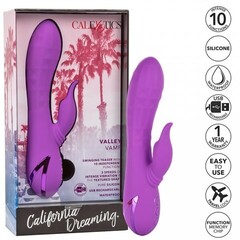 Вибромассажер-кролик CalExotics California Dreaming Valley Vamp с ритмичным стимулятором (12.75x3.75 см)