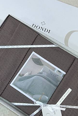 Постельное белье 2 спальное евро Dondi Dorian шоколадного цвета