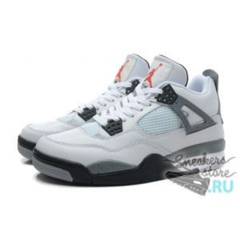 Air Jordan 4 (White/Cement Grey/Black)