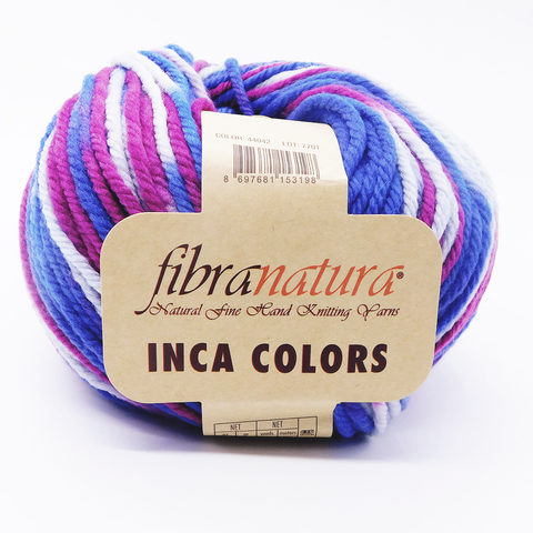 Пряжа Inca Color , 100г. 97м.  100%шерсть супервош (цена за уп)