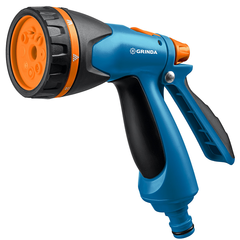 GRINDA B-8, 8 режимов, курок сзади, двухкомпонентный, поливочный пистолет, PROLine (429110)