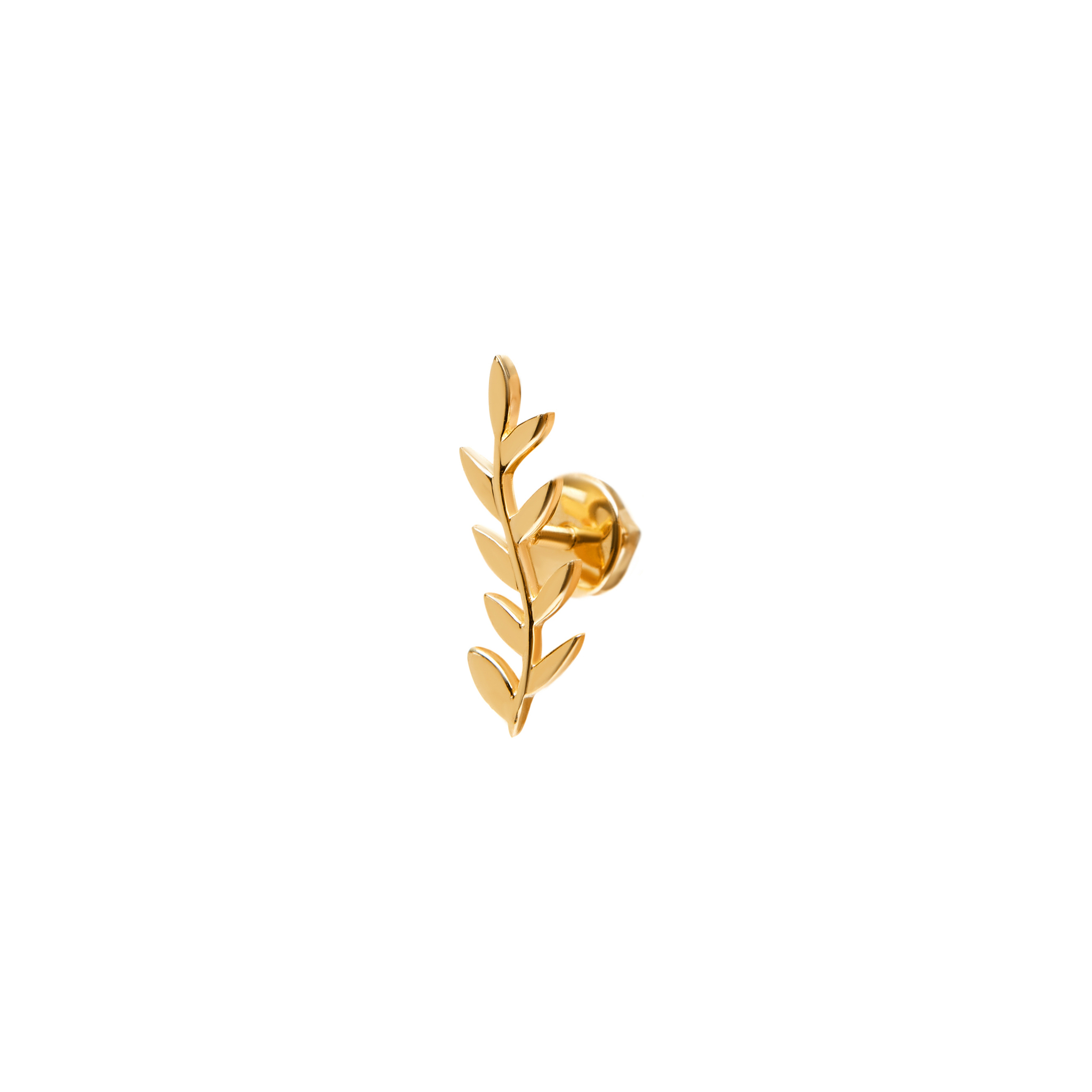 цена VIVA LA VIKA Пусет Plain Branch Stud Earring – Gold
